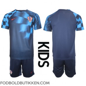 Kroatien Udebanetrøje Børn VM 2022 Kortærmet (+ Korte bukser)